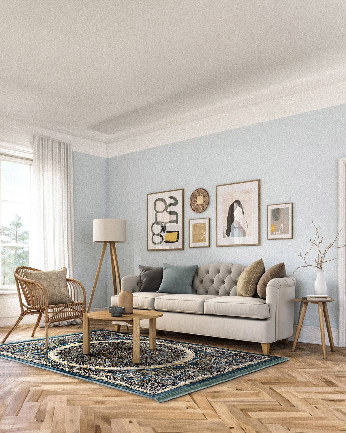 Veera Grey Carpet Online | Crown Home