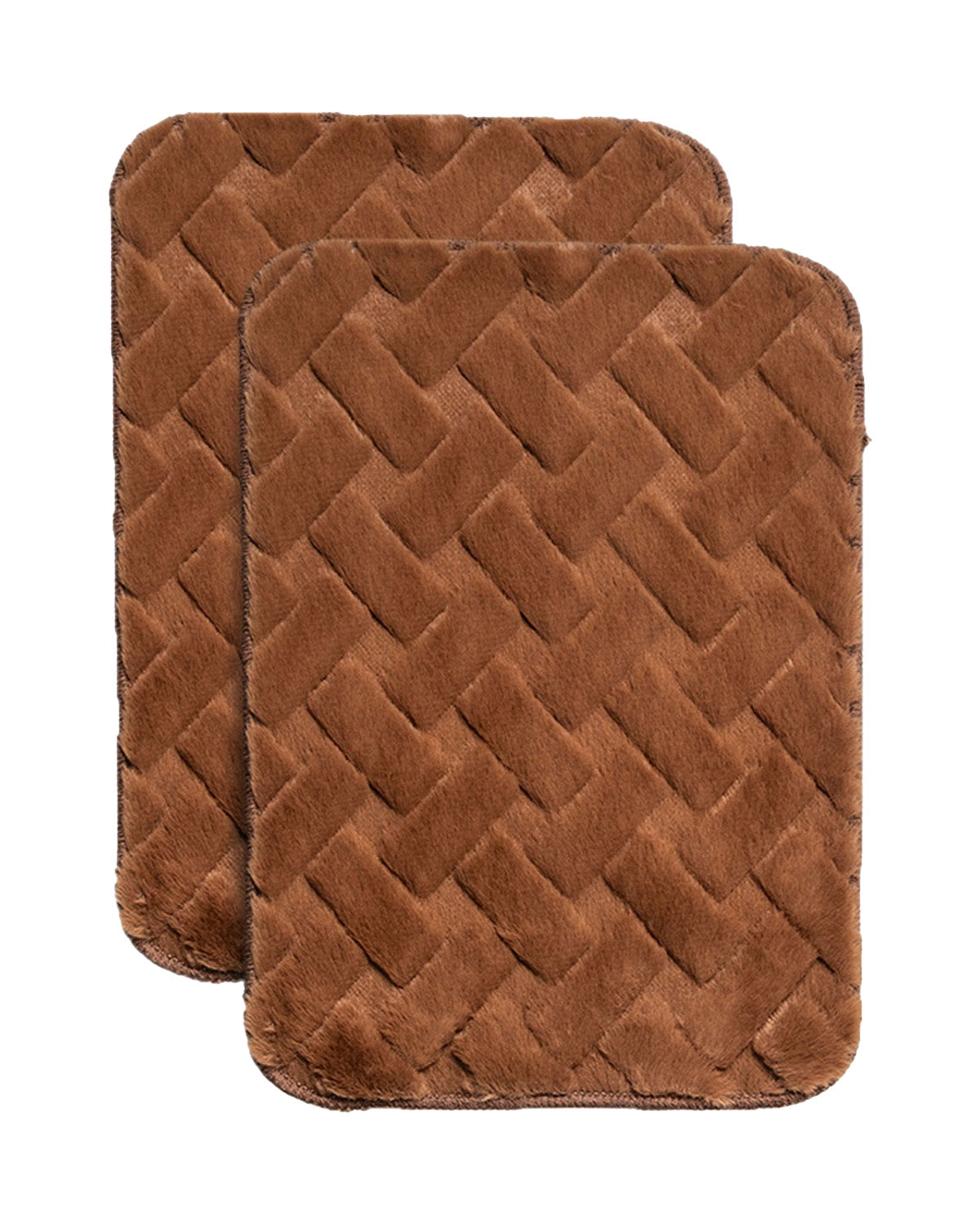 38X58 CM Rabbit Fur Bricks Bathmat Online | Crown Home