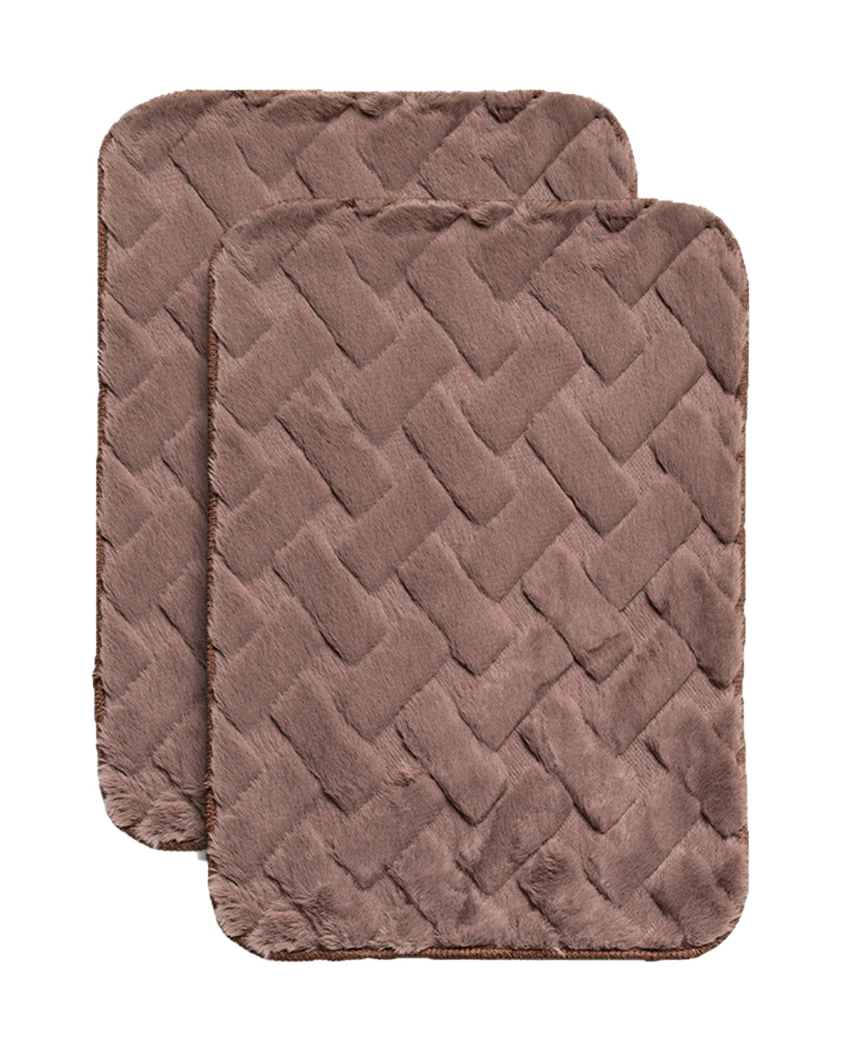 38X58 CM Rabbit Fur Bricks Bathmat Online | Crown Home