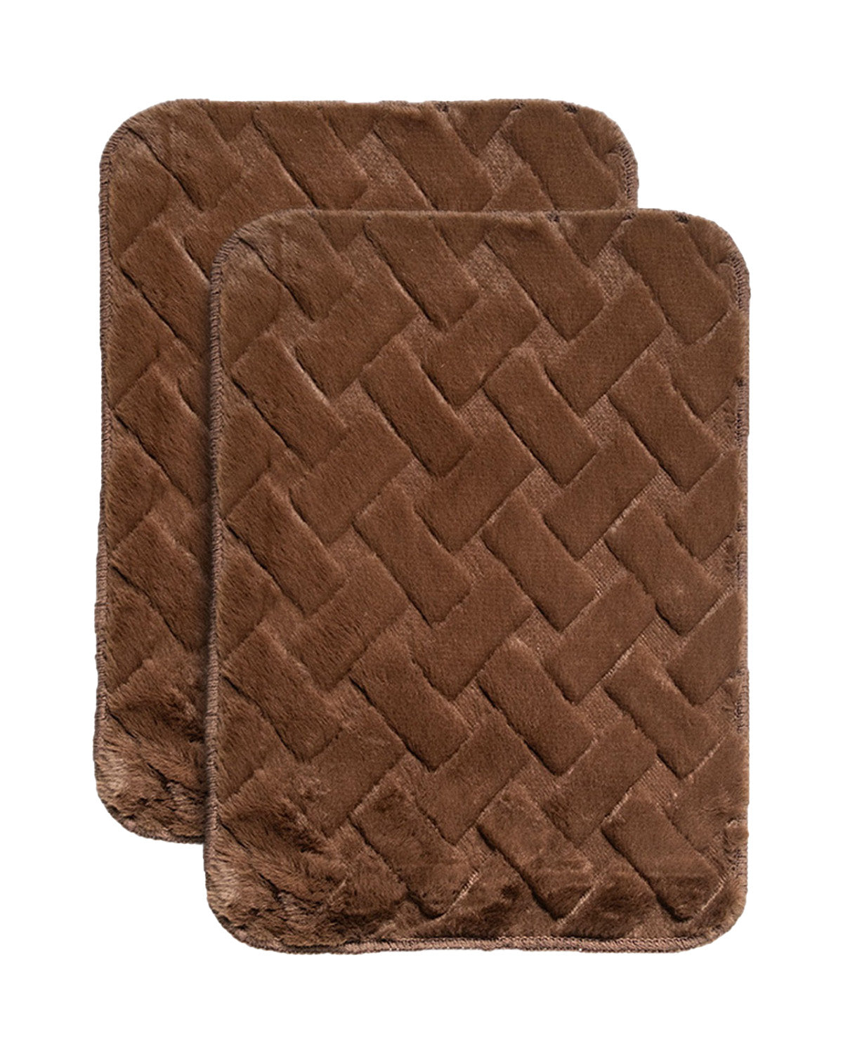 38X58 CM Rabbit Fur Bricks Bathmat Online | Crown Home