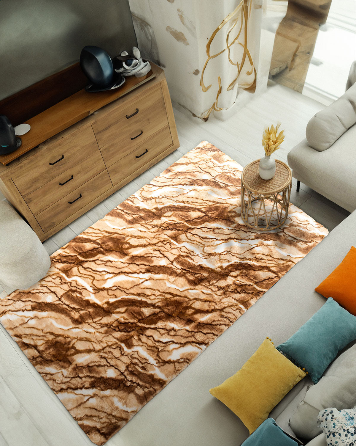 Rabbit Print Gold Carpet  Online | Crown Home