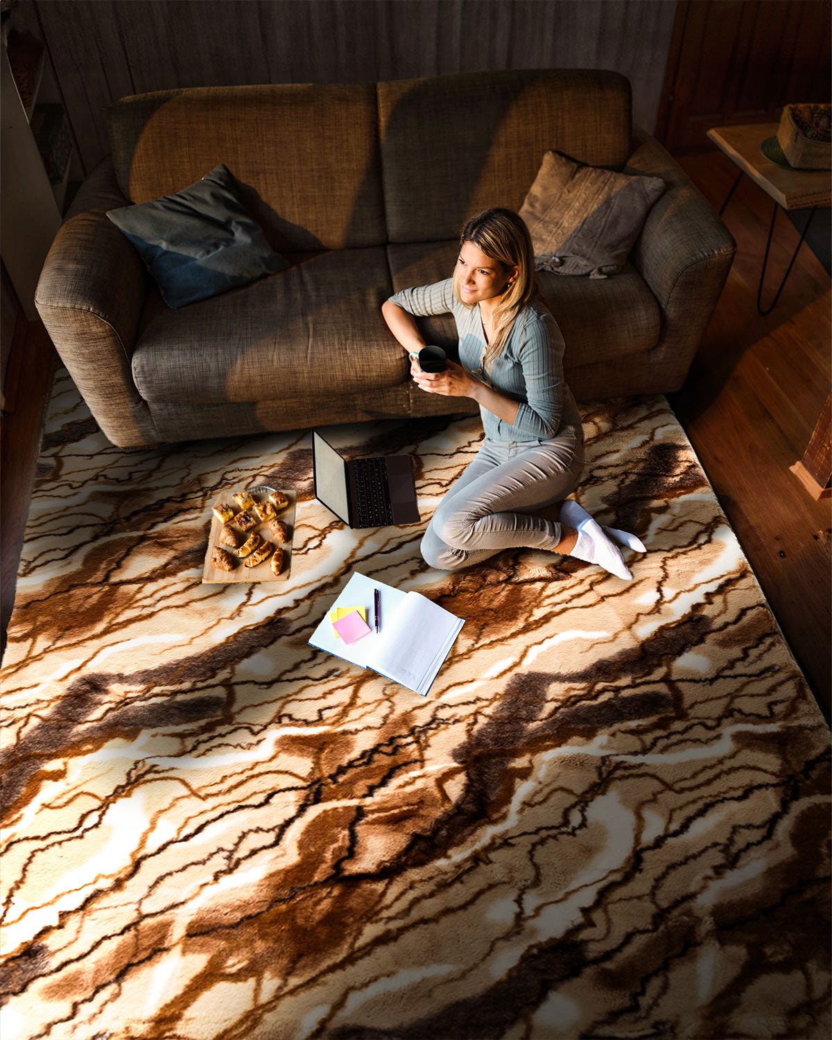 Rabbit Print Brown Carpet  Online | Crown Home